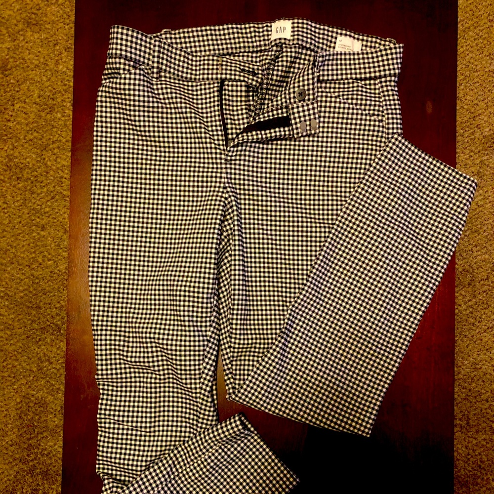 GAP signature skinny ankle checkered pants